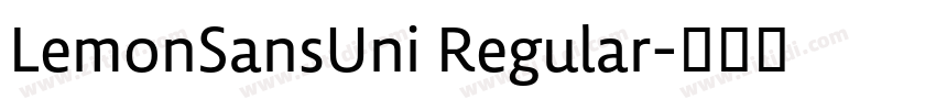 LemonSansUni Regular字体转换